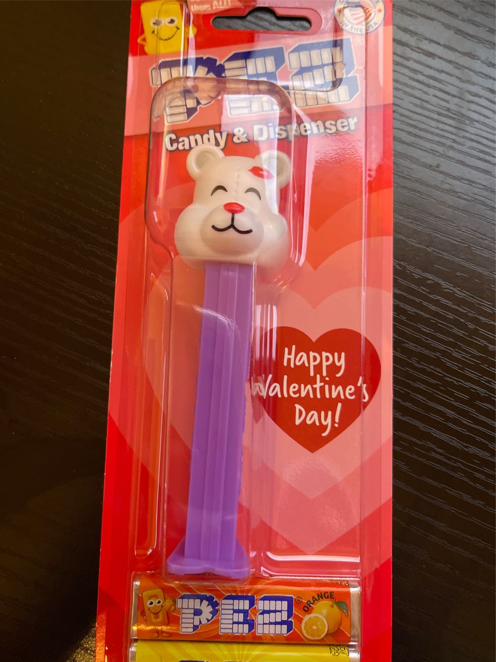 Valentine’s Love Bear (White) - Valentine’s Day pez collectible [Barcode 073621092143] - Main Image 3