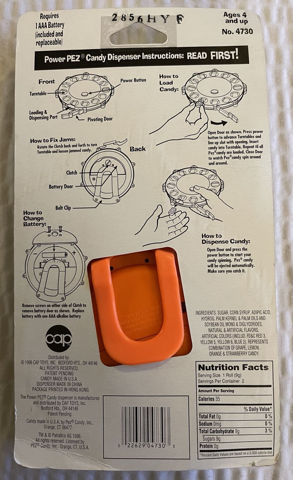 Power Pez Candy Dispenser - PEZ Toys pez collectible [Barcode 022629047303] - Main Image 2