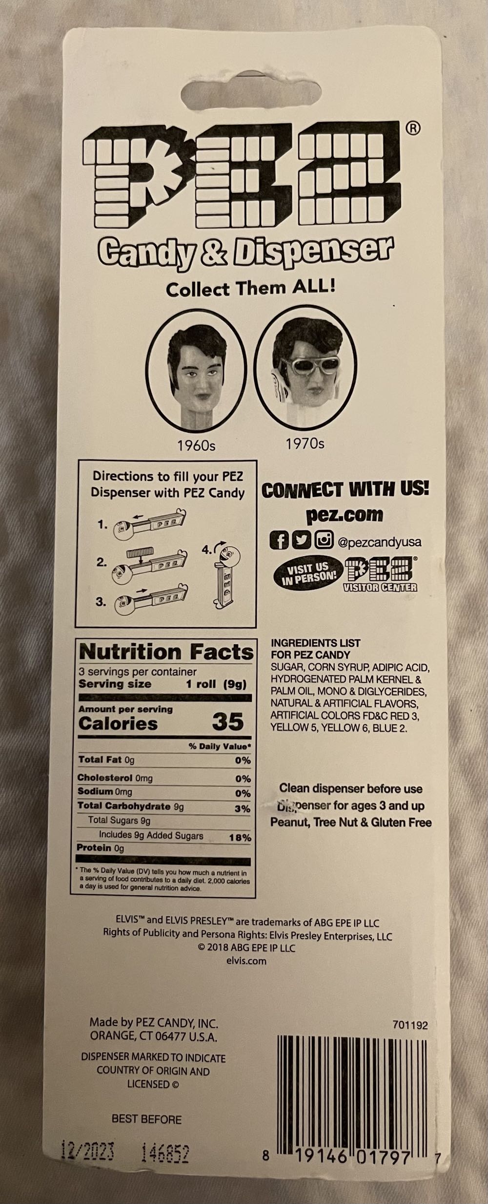 Elvis Presley - 1970’s  pez collectible [Barcode 819146017991] - Main Image 2