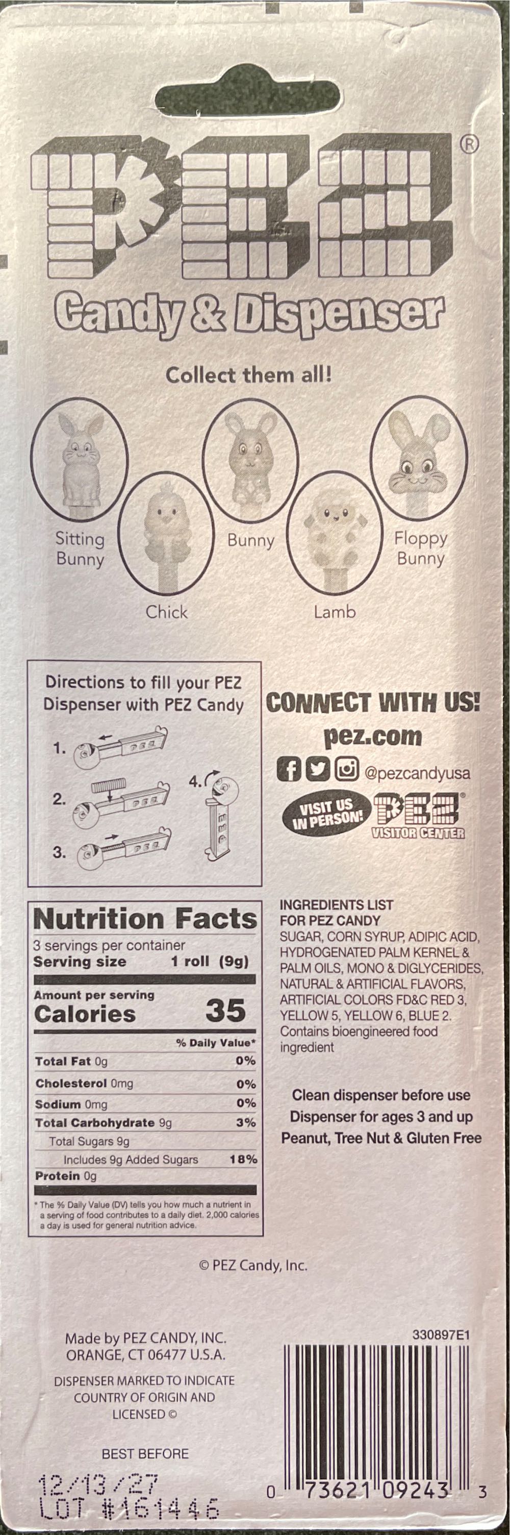 Easter Bunny H - Easter pez collectible [Barcode 073621092433] - Main Image 2