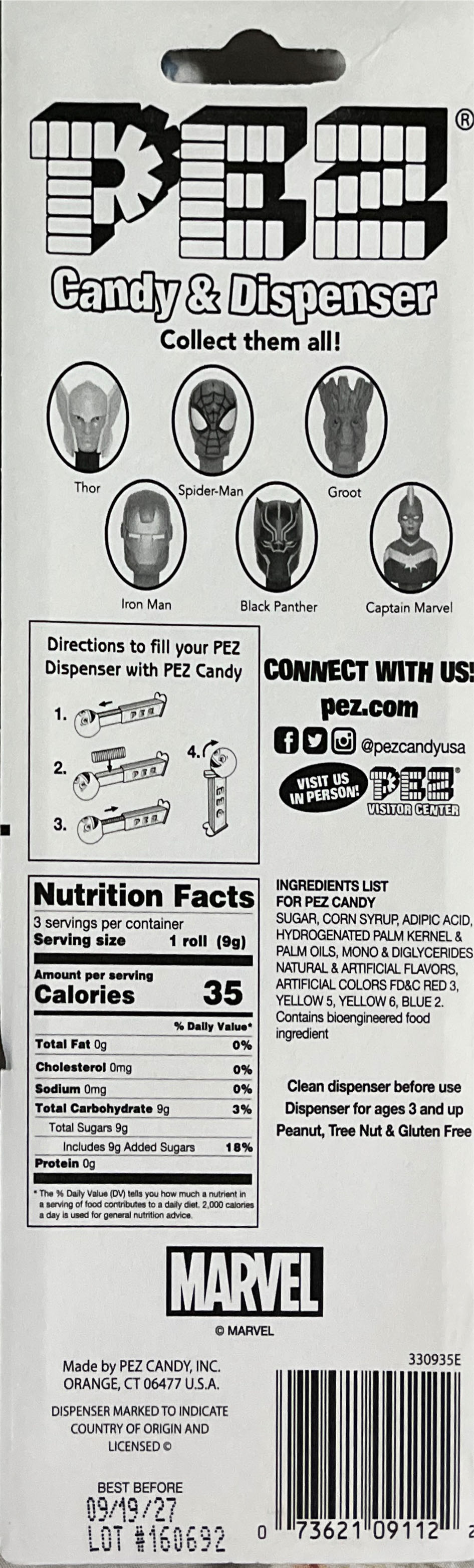 Spider-Man - Spider-Man  - Marvel pez collectible [Barcode 073621091122] - Main Image 2