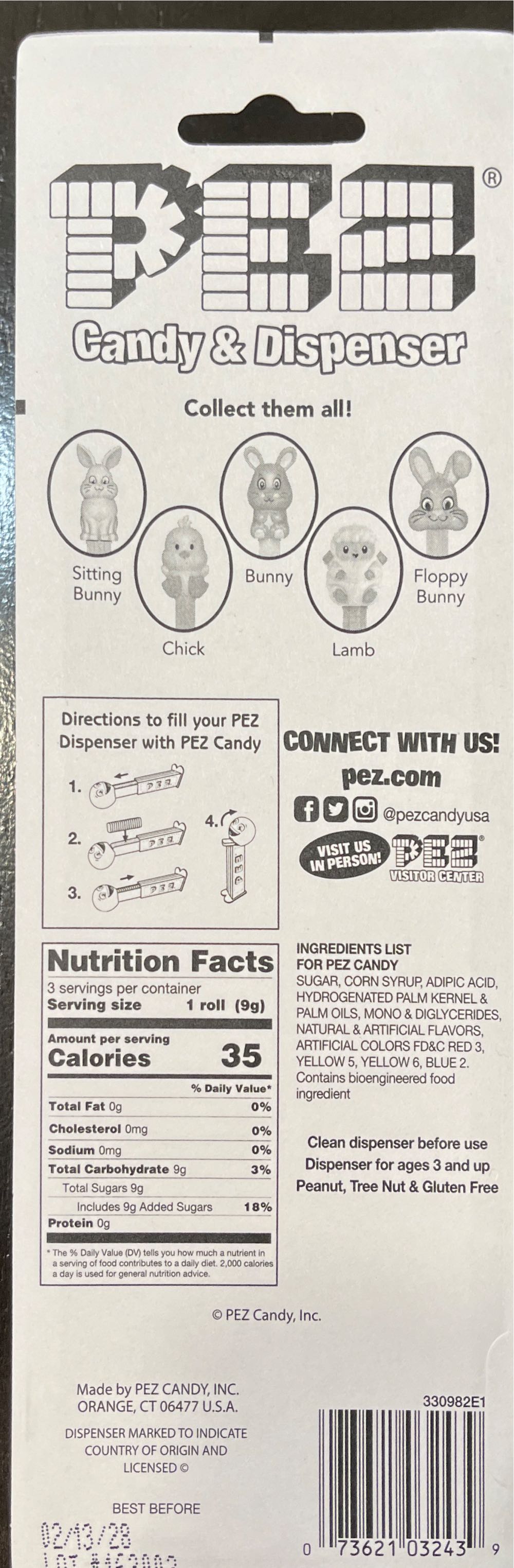 Easter - Blue Duck 🦆🐣 - Easter pez collectible [Barcode 073621032439] - Main Image 2