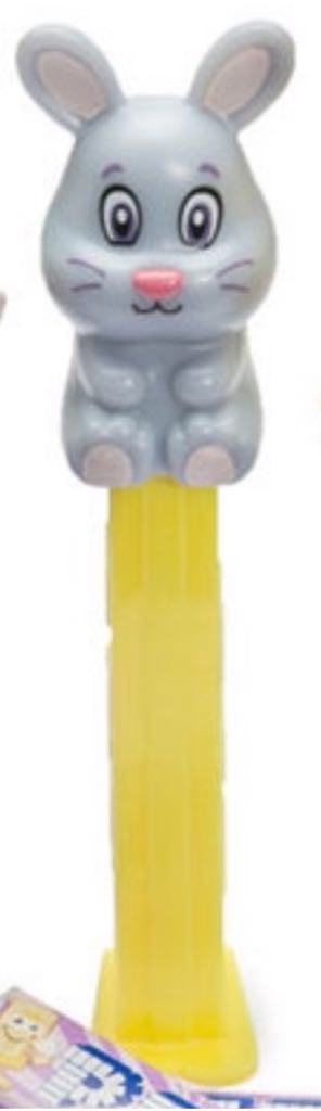 Bunny H (gray/yellow) - In Tube - Easter pez collectible - Main Image 2