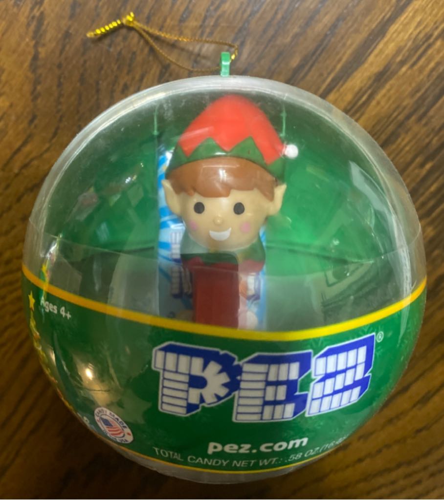 Elf B - Red/Green In Ornament - Green - Christmas pez collectible - Main Image 2
