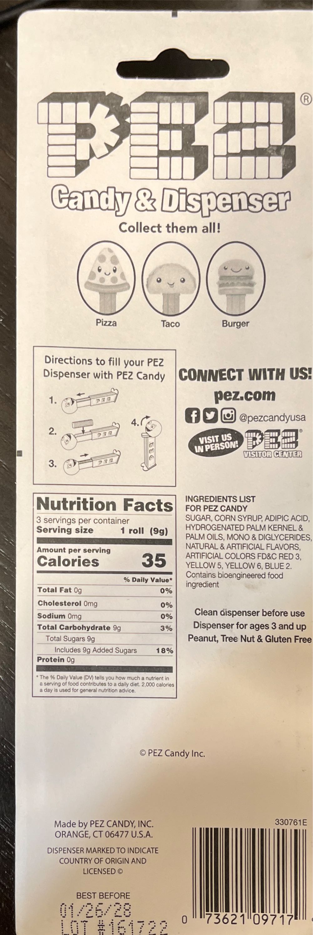 Pizza HEAD - Pet Treats pez collectible [Barcode 073621097179] - Main Image 2