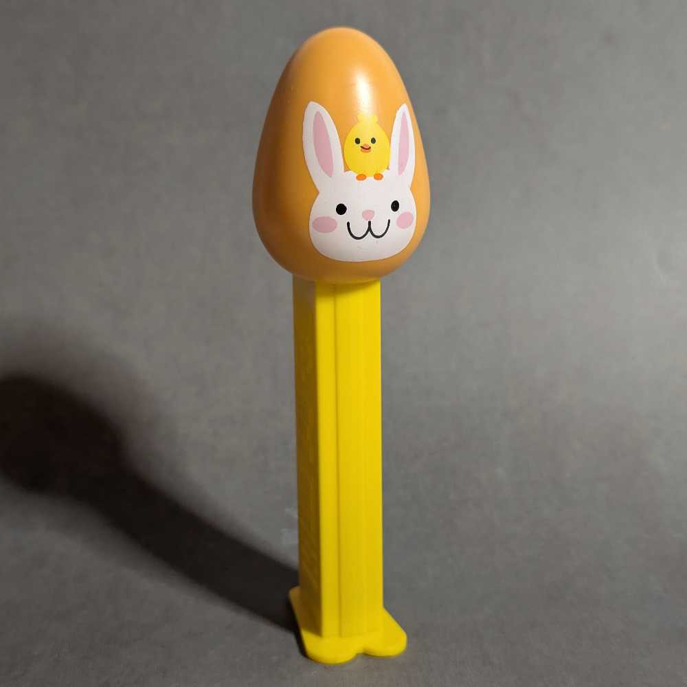 Easter - Egg Orange Bunny With Chick On Head - Easter pez collectible - Main Image 2