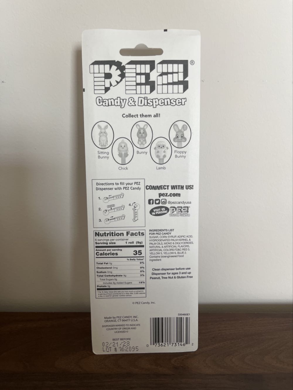 Easter - Lamb - Happy Easter pez collectible [Barcode 073621731462] - Main Image 2