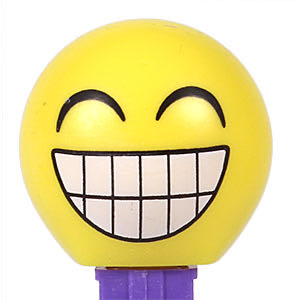 Emoji - Cheesing Purple Stem - funky faces pez collectible - Main Image 4