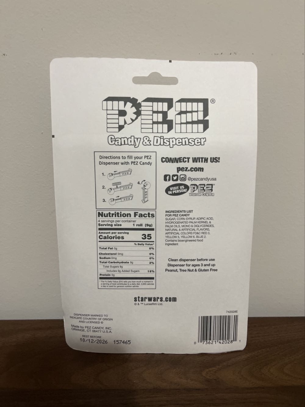 Star Wars 2021 DblCard#2 Mandalorian - The Mandalorian-A (101) & Grogu-A (99) - Disney - Star Wars pez collectible [Barcode 073621420281] - Main Image 2