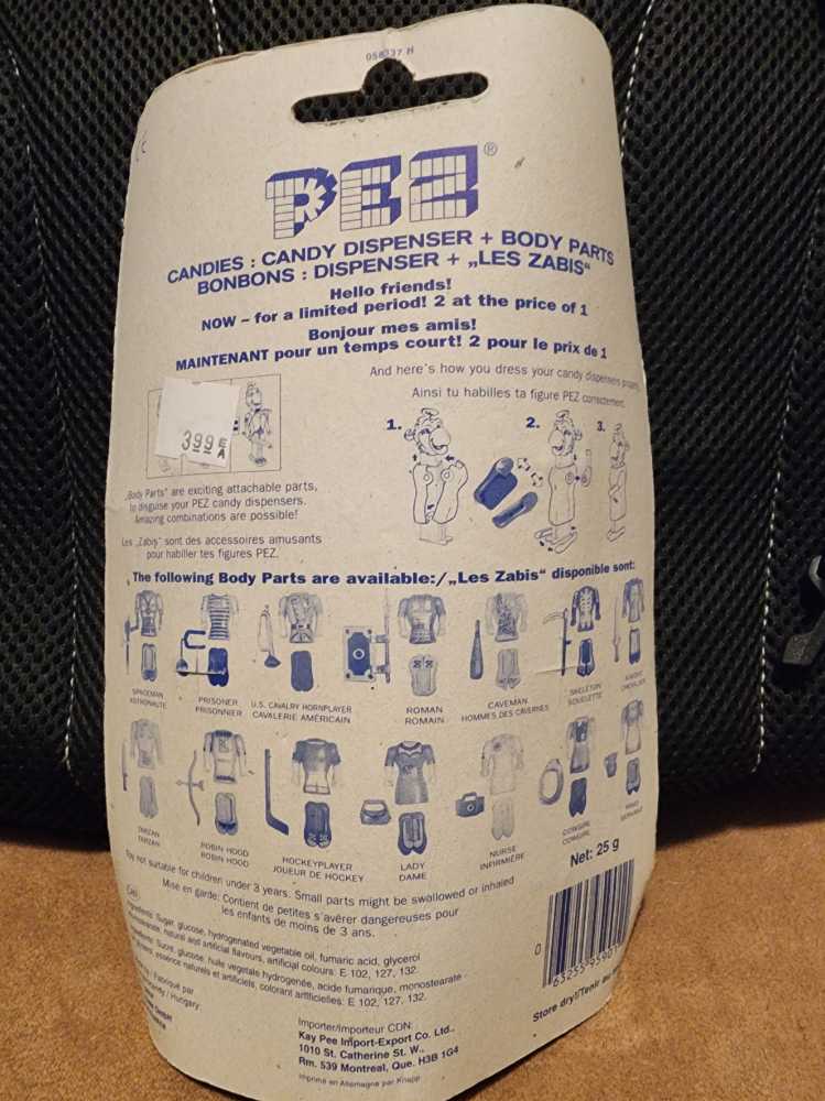 Body Parts - Tom - Cavalry Man Body  pez collectible [Barcode 063255959011] - Main Image 2