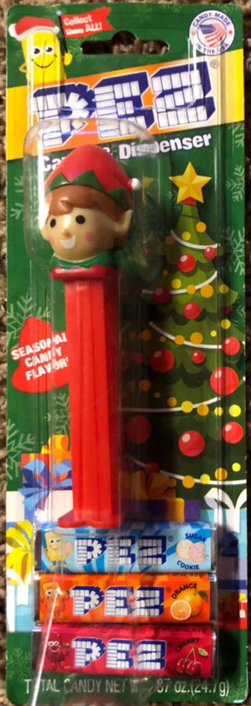 Elf (B) - Red/Green Cap - Christmas pez collectible - Main Image 2
