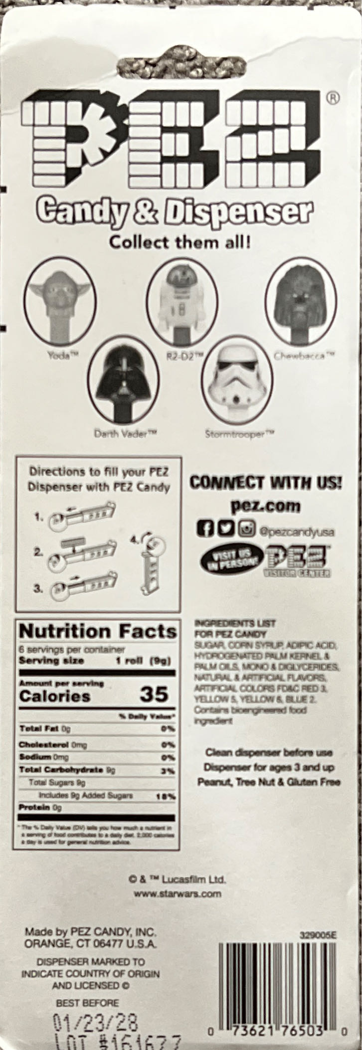 Chewbacca - Starwars - Star Wars pez collectible [Barcode 073621765030] - Main Image 2