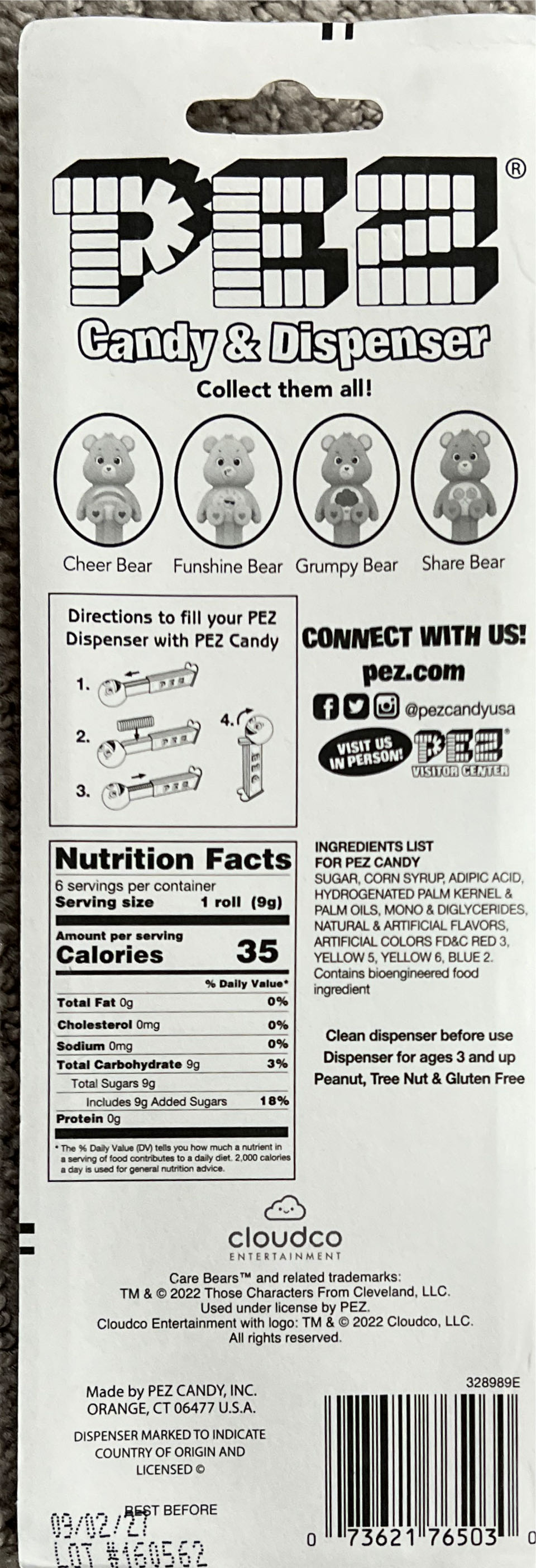 Funshine Bear - Carebears  pez collectible [Barcode 073621765030] - Main Image 2