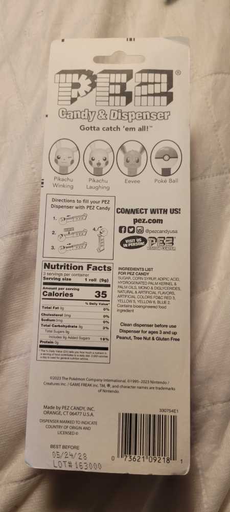 Pokémon - Pikachu - Pokemon pez collectible [Barcode 073621092181] - Main Image 2