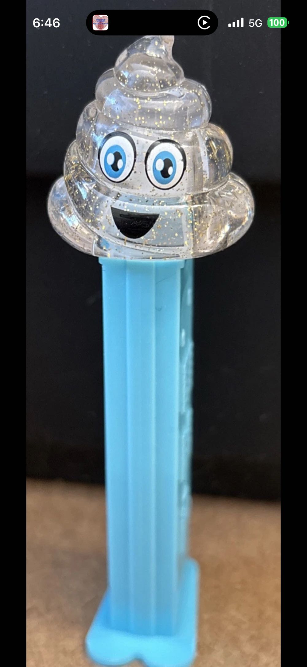 Emoji - Glitter Poop - funky faces pez collectible - Main Image 2