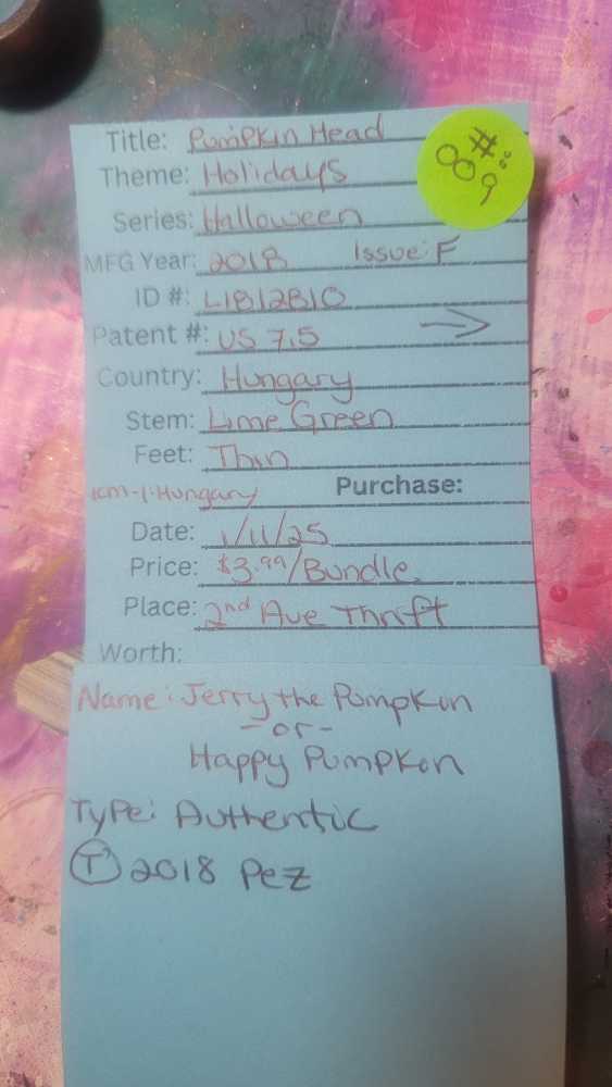 Pumpkin HEAD - Holidays - Halloween pez collectible - Main Image 4