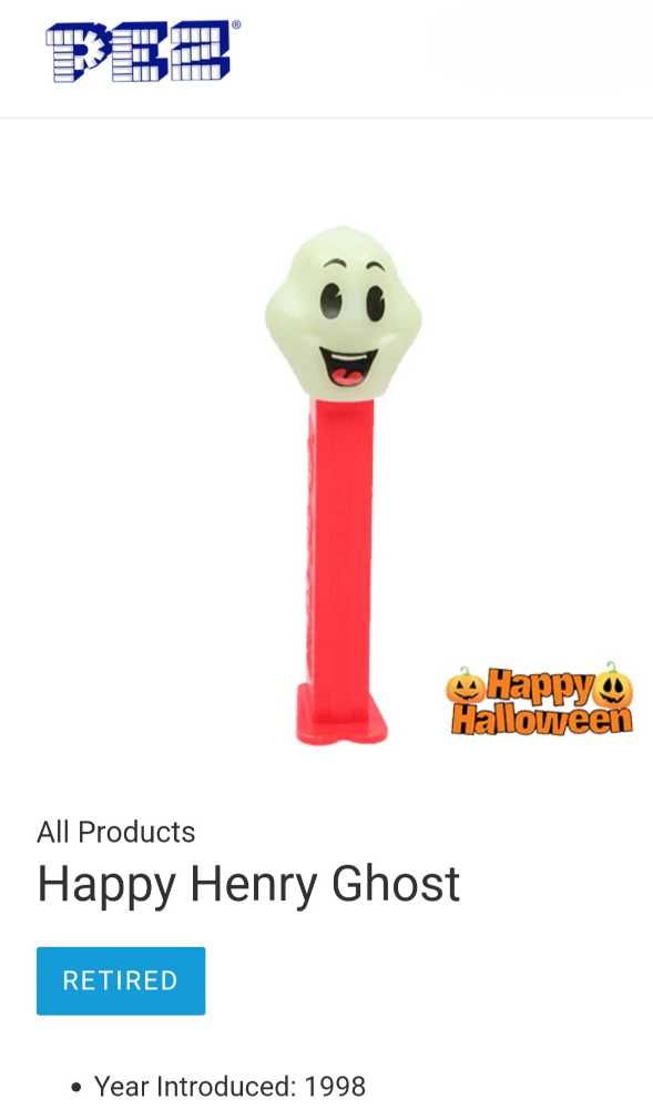 Halloween - Ghost Happy Henry - Halloween - Fall pez collectible - Main Image 3