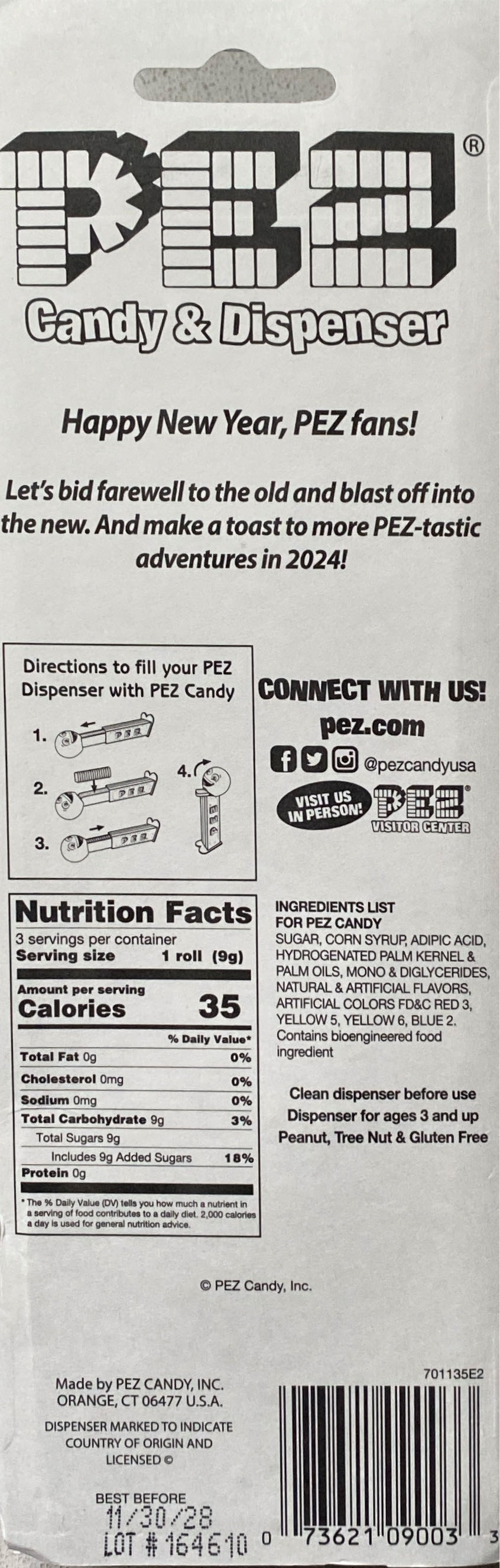 Happy New Year 2024 Space Shuttle - Limited Edition pez collectible [Barcode 073621090033] - Main Image 2