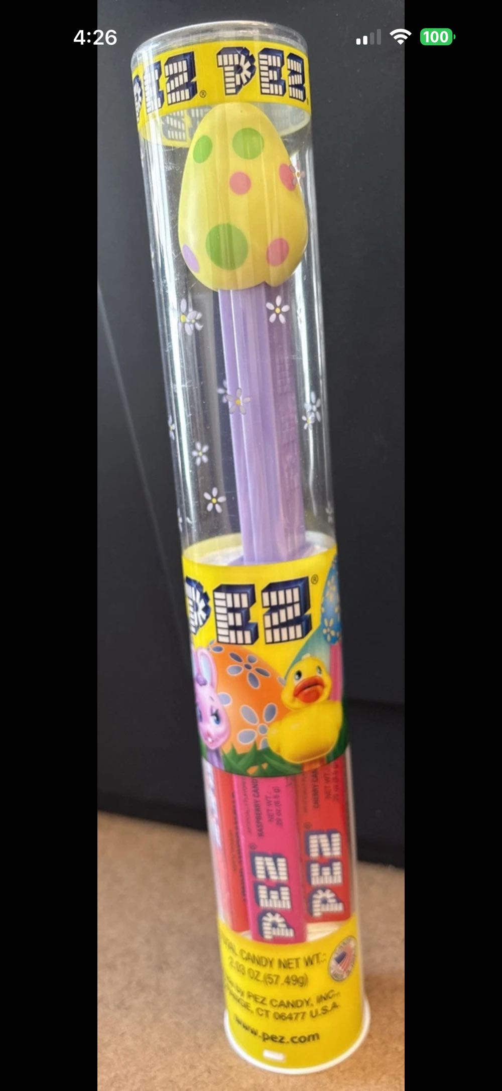 Easter - Egg - Yellow With Polka Dots - Easter pez collectible - Main Image 2
