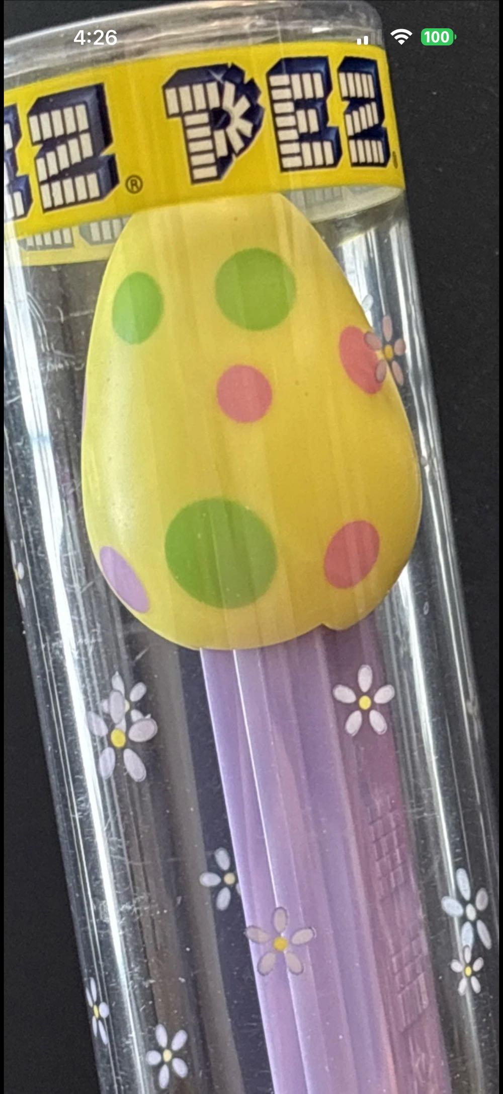 Easter - Egg - Yellow With Polka Dots - Easter pez collectible - Main Image 3