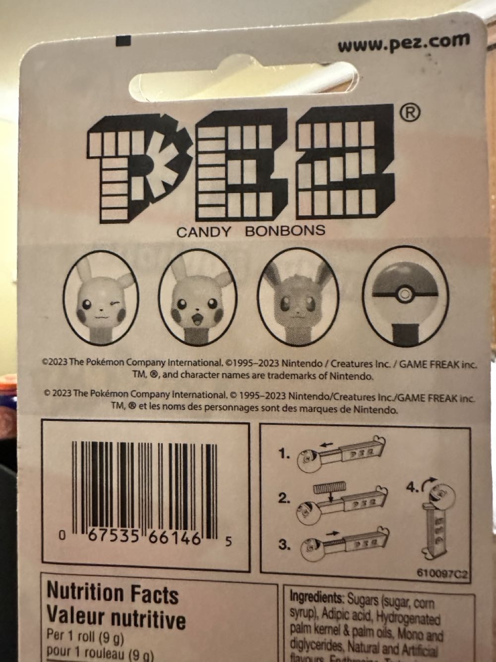 Pikachu - Pokemon pez collectible [Barcode 067535661465] - Main Image 3
