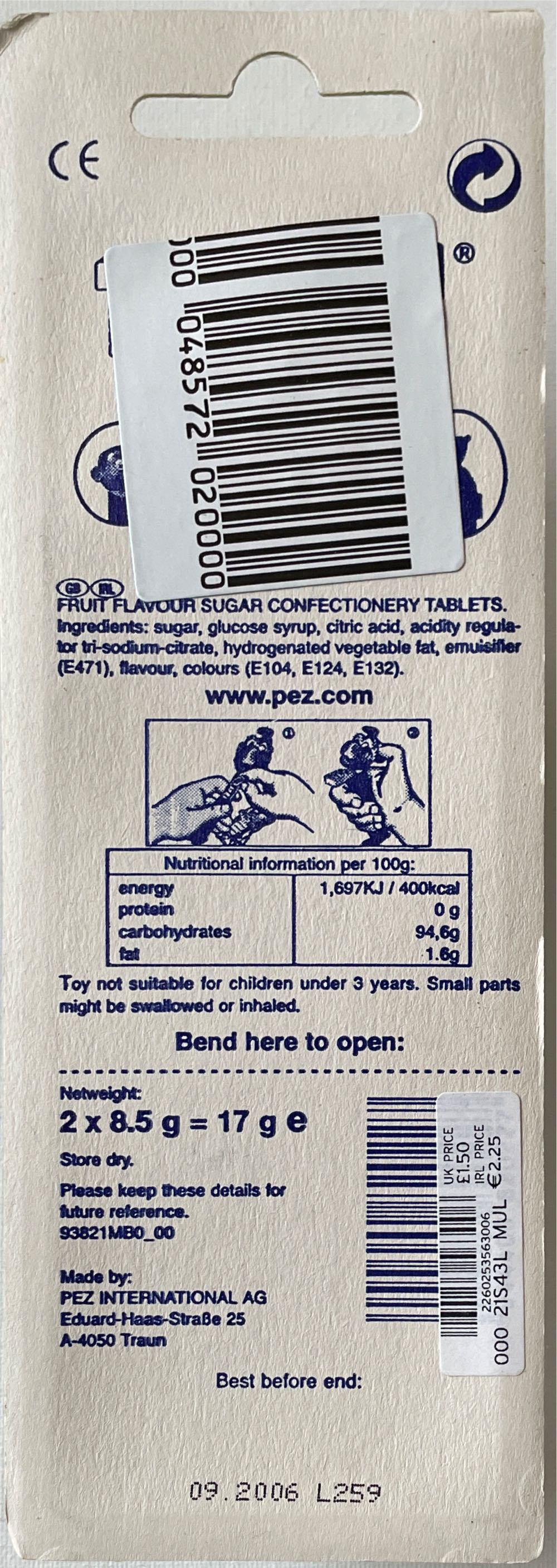 Teddy - Mr Bean pez collectible [Barcode 9044400820227] - Main Image 2