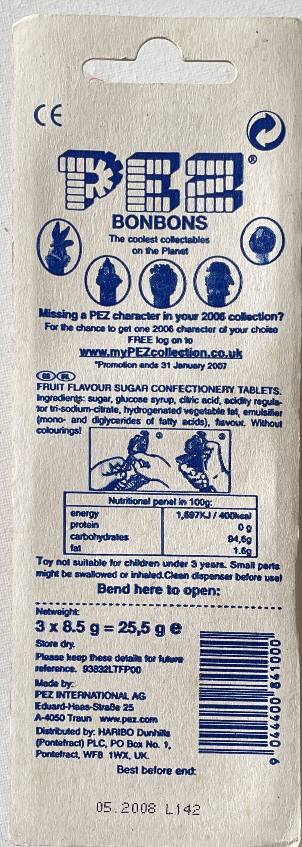 Bugs Bunny - Football Loony Tunes pez collectible [Barcode 9044400841000] - Main Image 2