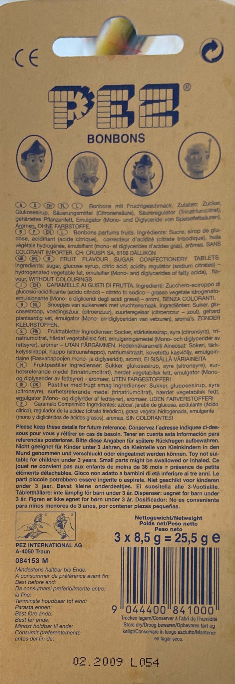 Carl - Disney - Meet The Robinsons pez collectible [Barcode 9044400841000] - Main Image 2