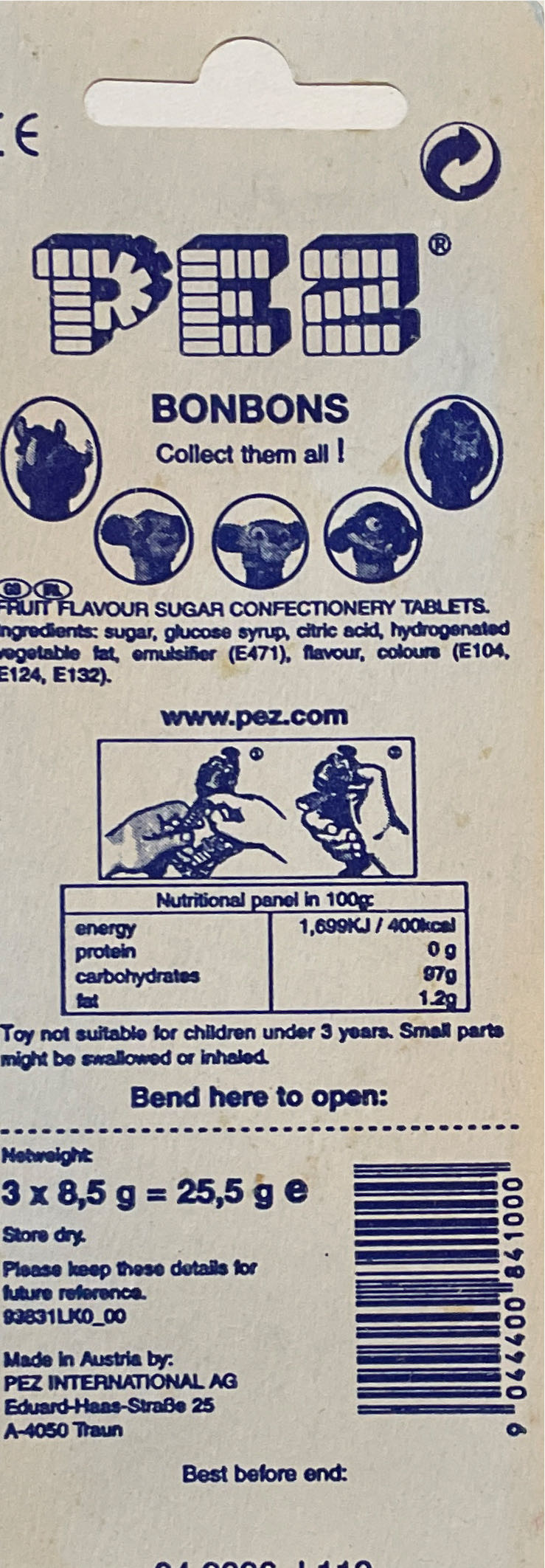 Pumba - Disney - The Lion King pez collectible [Barcode 9044400841000] - Main Image 2