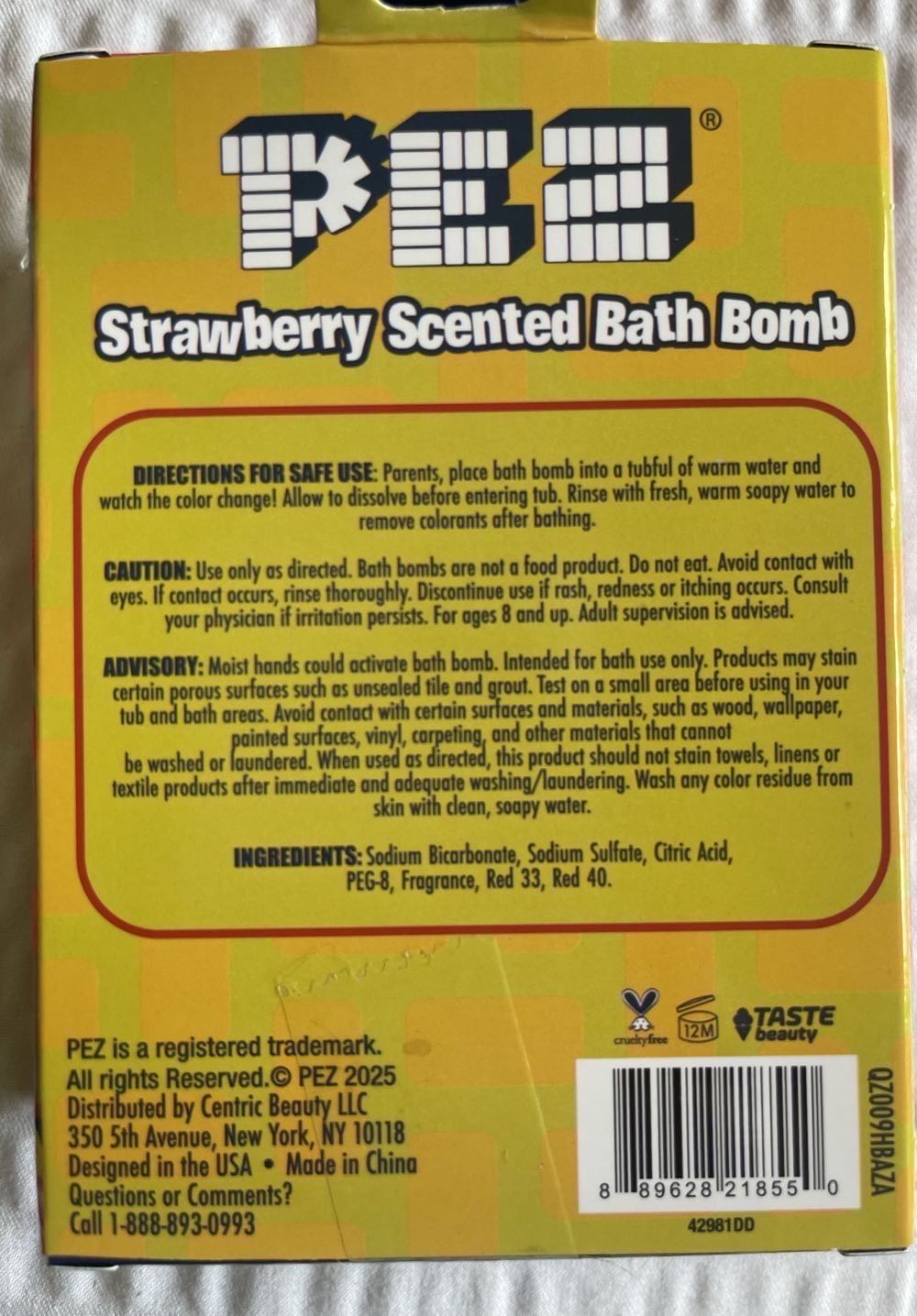 Pez Scented Bath Bomb - Strawberry  pez collectible [Barcode 889628183889] - Main Image 2