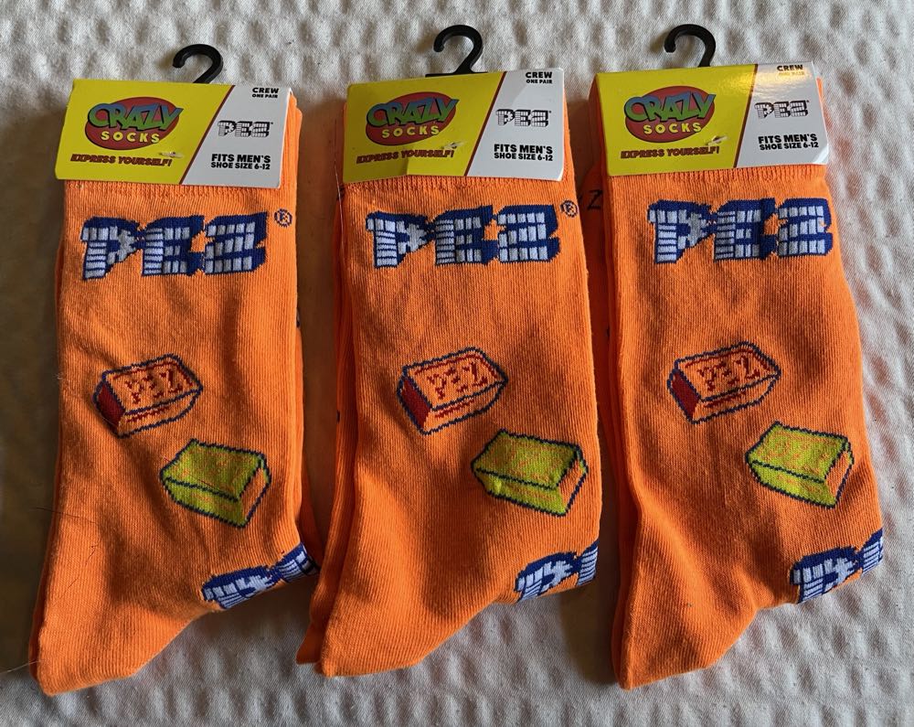Socks - Crazy Socks Pez Candies Fun Print Novelty Crew Socks For Men  pez collectible [Barcode 740107012338] - Main Image 2