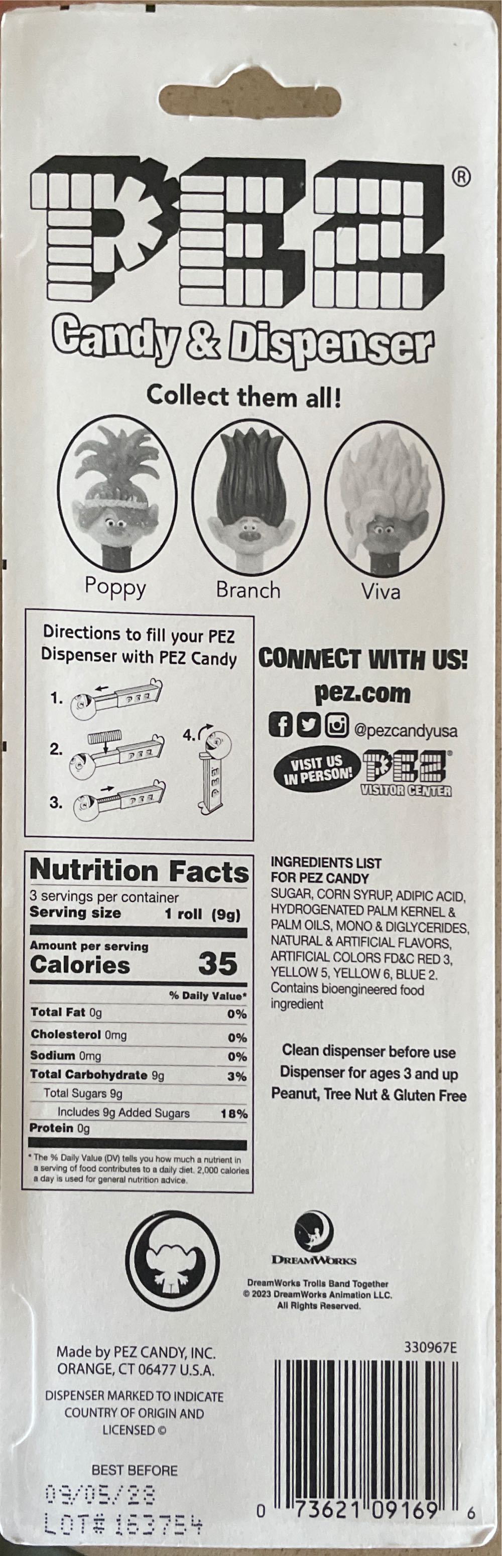 Poppy - Dreamworks: Trolls Band Together pez collectible [Barcode 073621091696] - Main Image 2