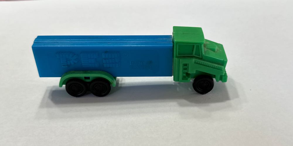 Truck R2 - Green Cab/Blue Body  pez collectible - Main Image 1