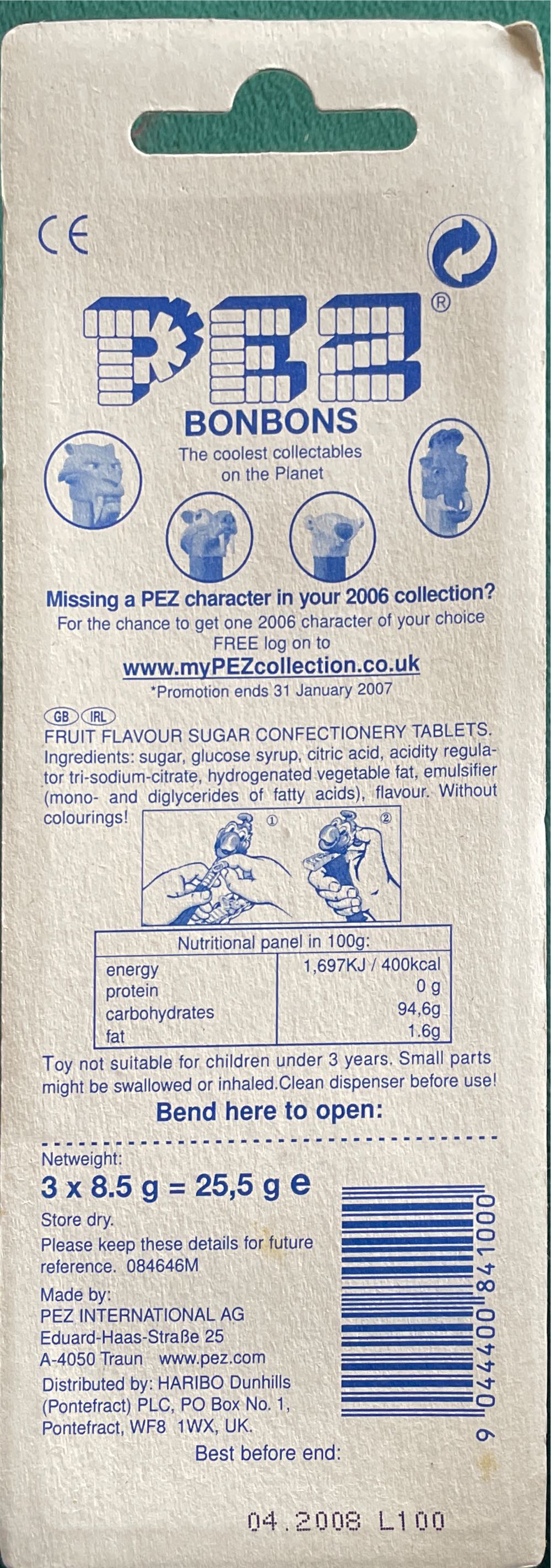 Diago The Sabertooth Tiger - Ice Age 2: The Meltdown (complete) pez collectible [Barcode 9044400841000] - Main Image 2