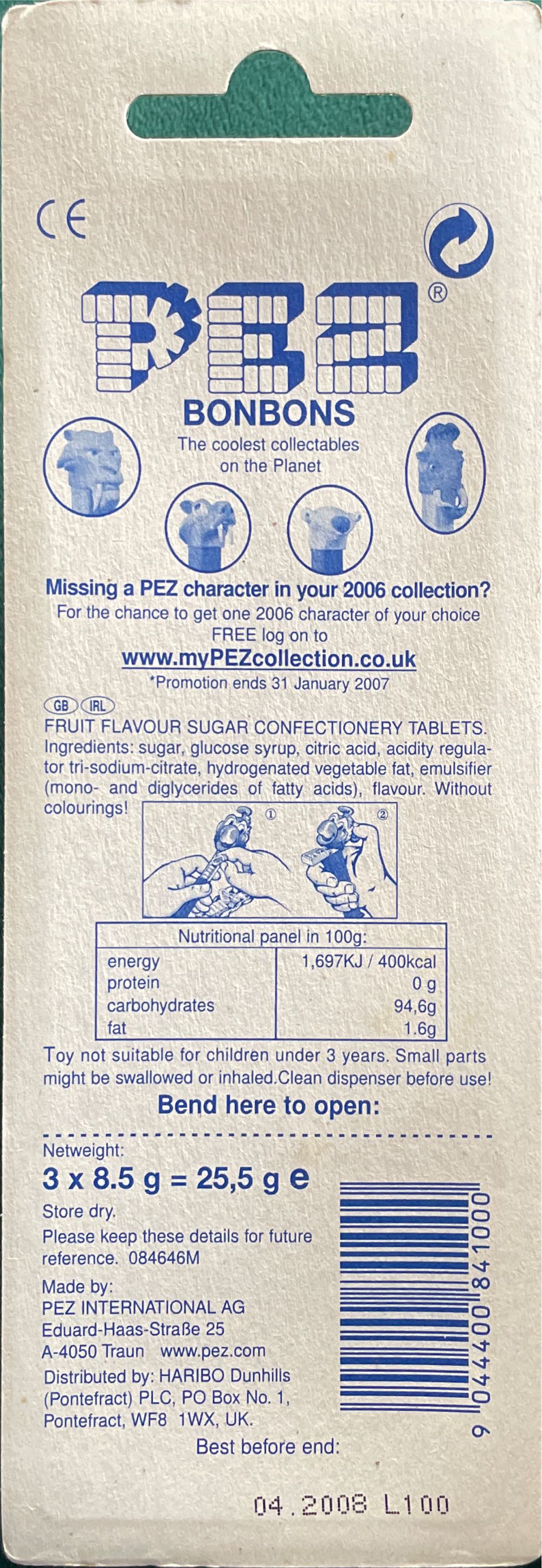 Scrat The Squirrel - Ice Age 2: The Meltdown (complete) pez collectible [Barcode 9044400841000] - Main Image 2