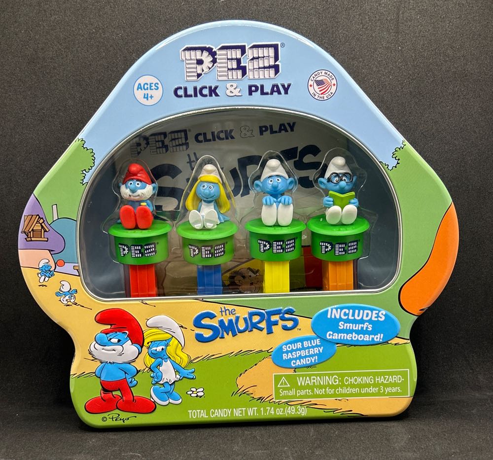 Smurfs Gift Tin - Brainy Smurf  pez collectible [Barcode 073621013155] - Main Image 4