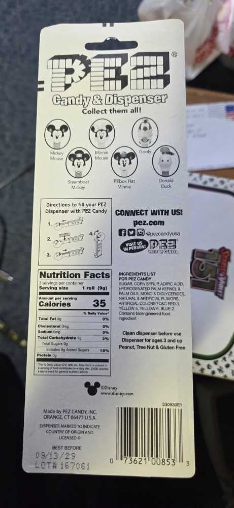 Disney - Mickey Mouse - Donald Duck - Mickey Mouse pez collectible [Barcode 073621008533] - Main Image 2