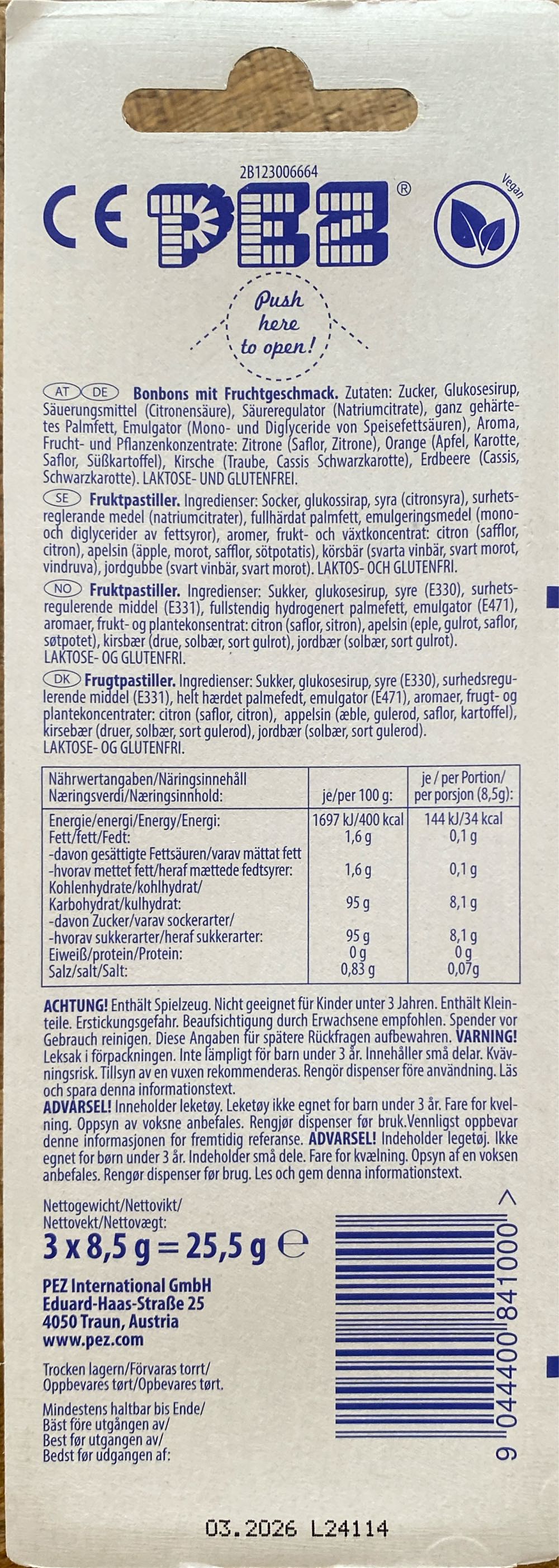 SpongeBob SquarePants - Nerdy - Spongebob Squarepants pez collectible [Barcode 073621090026] - Main Image 2