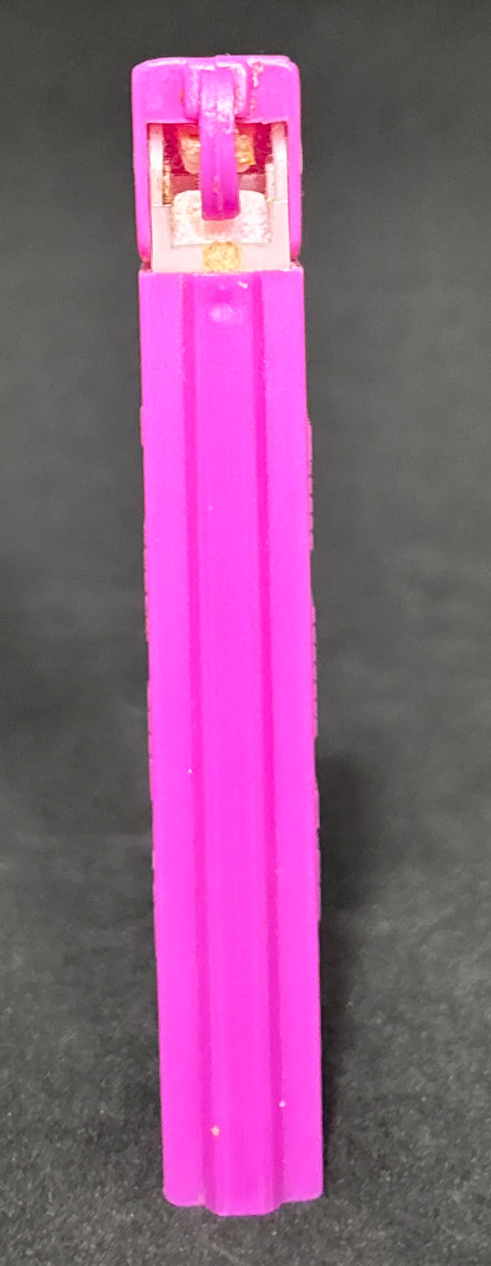 Pez - Regular Remake, purple pull-back, purple stem, larger white pin on side  pez collectible - Main Image 3