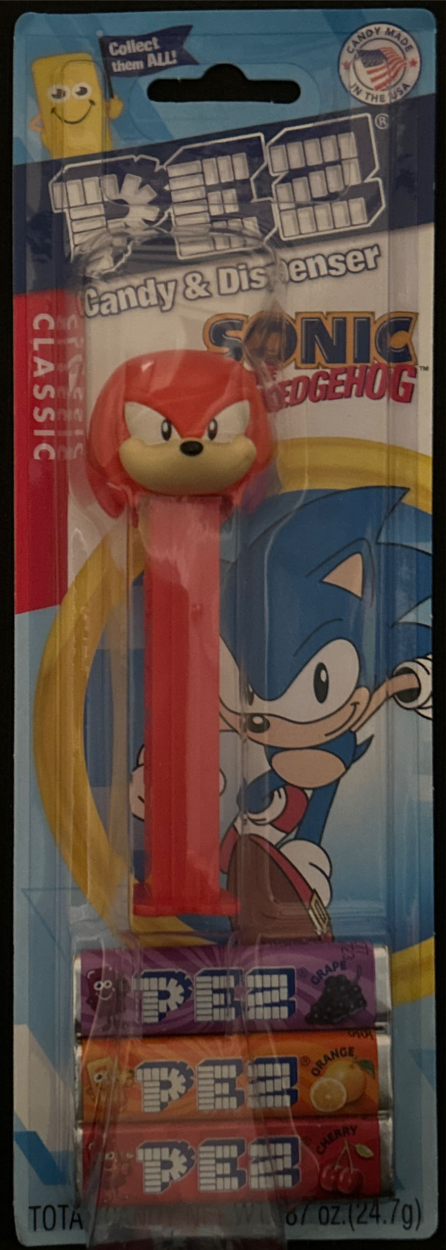 Sonic The Hedgehog - Knuckles (Shy) - Sonic The Hedgehog pez collectible [Barcode 073621097674] - Main Image 4