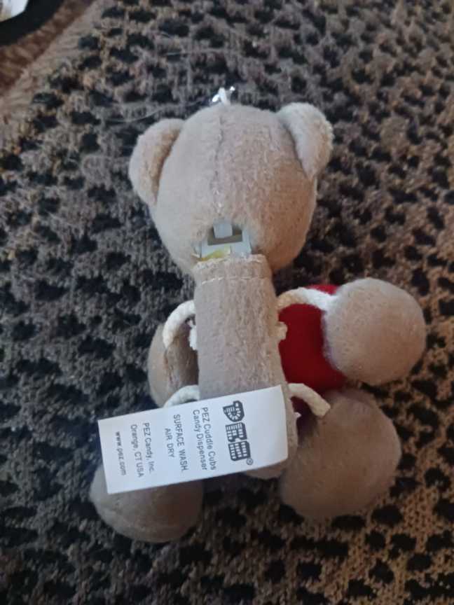 Brown Bear Cuddle Cub Keychain  - Valentine’s Day pez collectible - Main Image 2