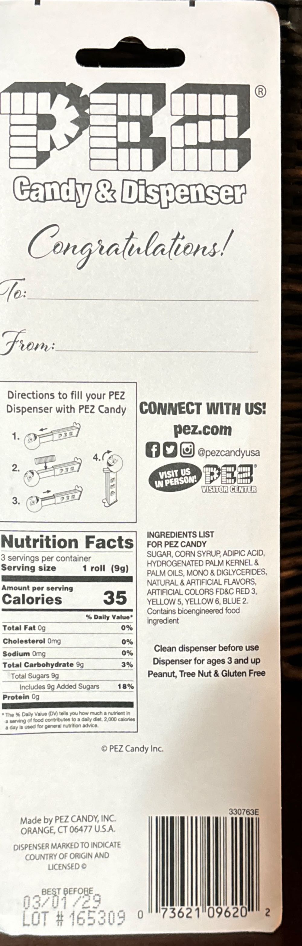 Bride And Groom - Bride Brown Hair  pez collectible [Barcode 073621096202] - Main Image 2