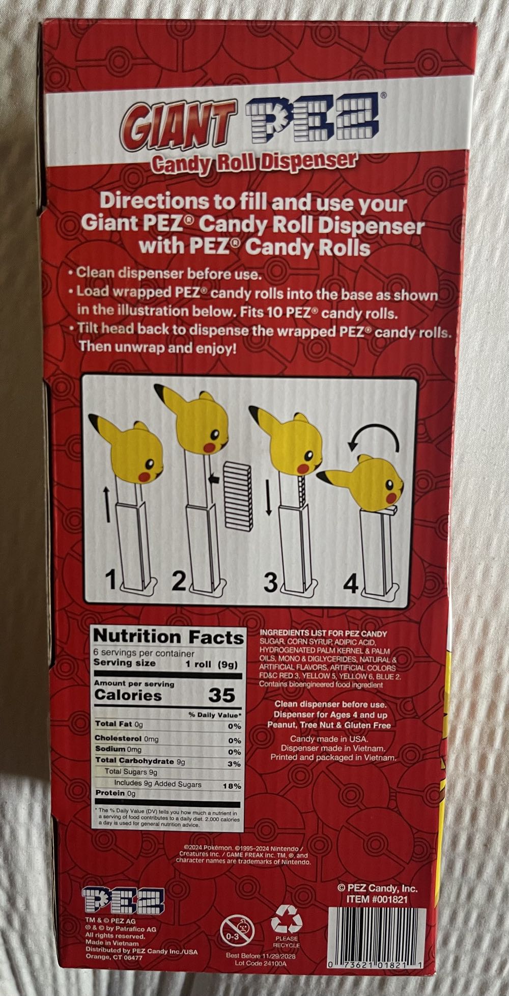 Pokémon - Pikachu Giant - Pokemon pez collectible [Barcode 073621018211] - Main Image 2