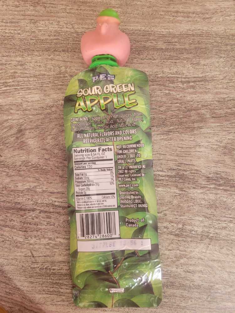 Sour Green Apple Juice  pez collectible - Main Image 2