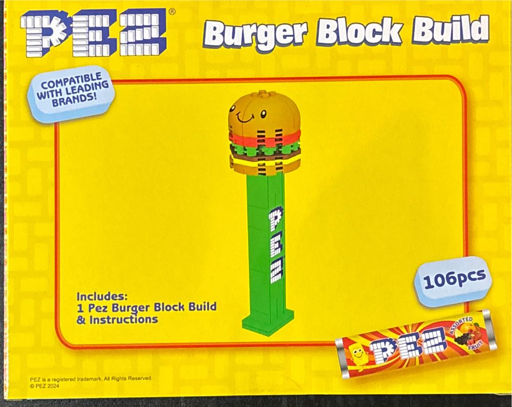 Pez Block Build - Burger - Block Build pez collectible [Barcode 840419707202] - Main Image 2