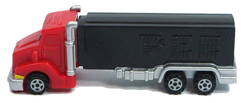 Truck - E Series - Tanker Red Cab Black Trailer - Trucks pez collectible - Main Image 3