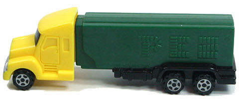 Truck - E Series - V Grill Yellow Cab Green Trailer - Trucks pez collectible - Main Image 3