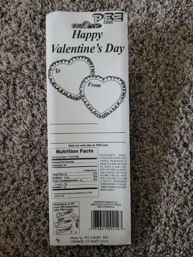 Valentine’s Day- Red Heart- Sugar Sugar  pez collectible [Barcode 073621092143] - Main Image 2