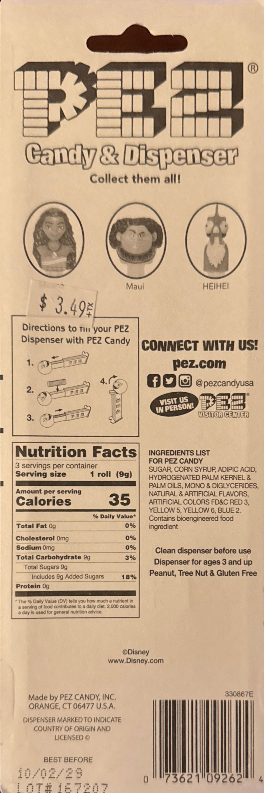 Moana - Disney - Princess pez collectible [Barcode 073621092624] - Main Image 2