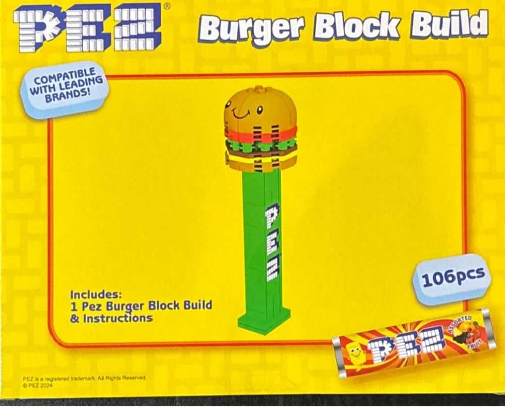 Pez Treats Burger Block Building Kit - Block Building Kits pez collectible - Main Image 2